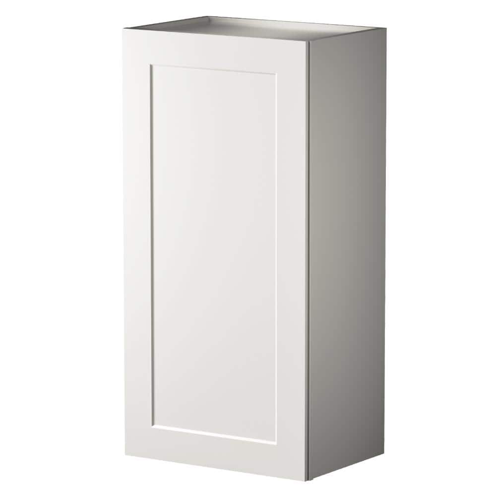 18 in. W x 12 in. D x 36 in. H Plywood Ready to Assemble Single Door Wall Kitchen Cabinet with Soft Close in White price history on PriceWatchPro