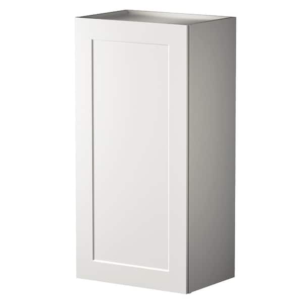 18 in. W x 12 in. D x 36 in. H Plywood Ready to Assemble Single Door Wall Kitchen Cabinet with Soft Close in White
