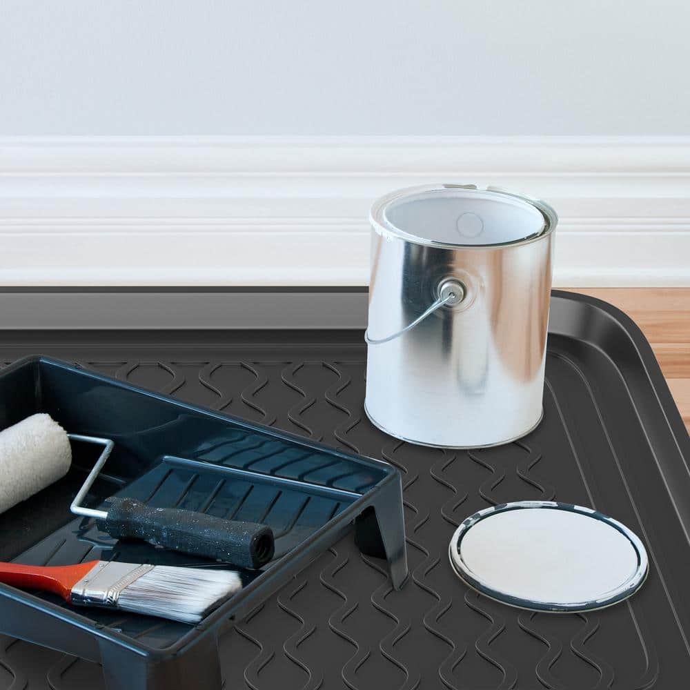 Black Large Polypropylene Outdoor Boot Tray Set of 2