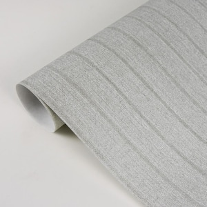 Capitola, Ramona Silver Stripe Texture Paper Non-Pasted Wallpaper Roll (covers 75.6 sq. ft.)