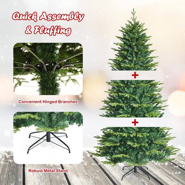 Gymax 6 FT Pre-lit Artificial Christmas Tree w/APP Control & 15 Lighting  Modes GYM08412 - The Home Depot