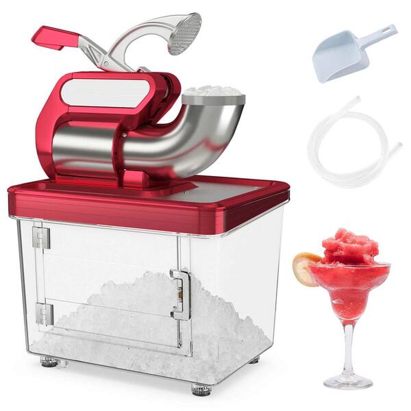 Costway 1280 oz. Red Snow Cone Machine Commercial Ice Crusher with  