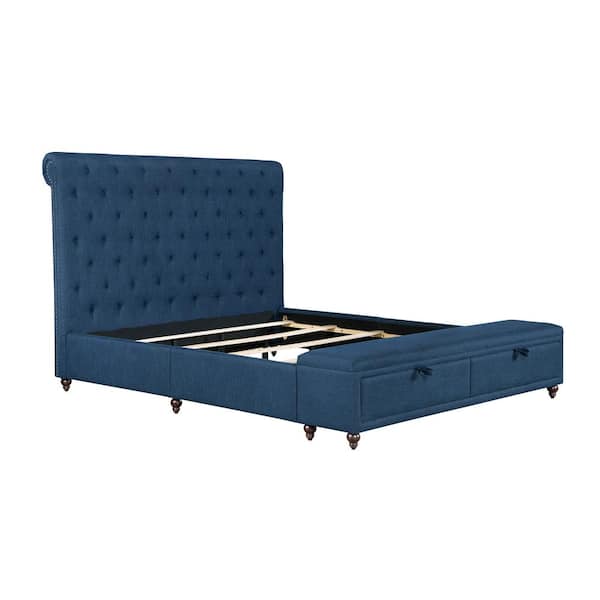 Lane Home Furnishings Navy Sheridan Queen Storage Footboard