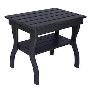 26 in. Charcoal Rectangle Wood End Table