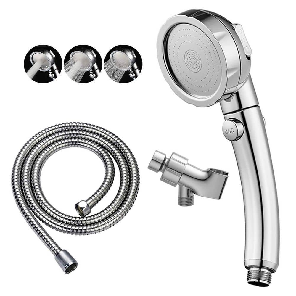 3-Piece Hand Shower Set with Chrome Head, Adjustable Bracket and Hose in Polished Finish, 3 Spray Modes Shower Wand price history on PriceWatchPro