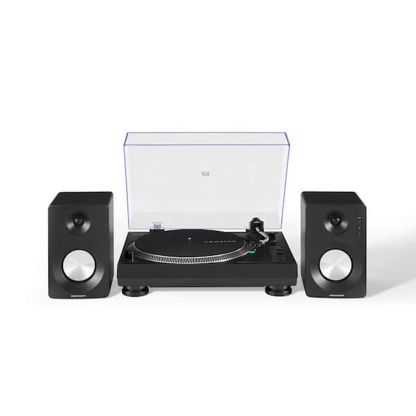 CROSLEY FURNITURE Turntable and Speaker Kit in Black