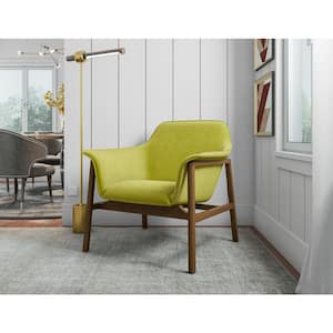 Miller Green/Walnut Fabric Arm Chair (Set of 2)