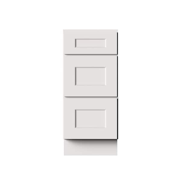 15 in. W x 24 in. D x 34.5 in. H Ready to Assemble Solid Wood Frame Shaker Drawer Base Kitchen Cabinet in White