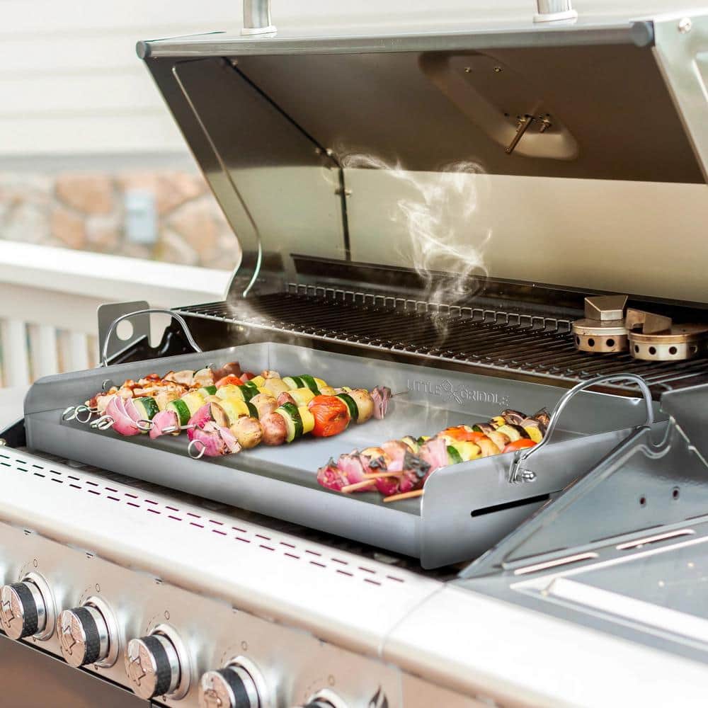 25" Stainless Steel Full-Size BBQ Griddle with Handles