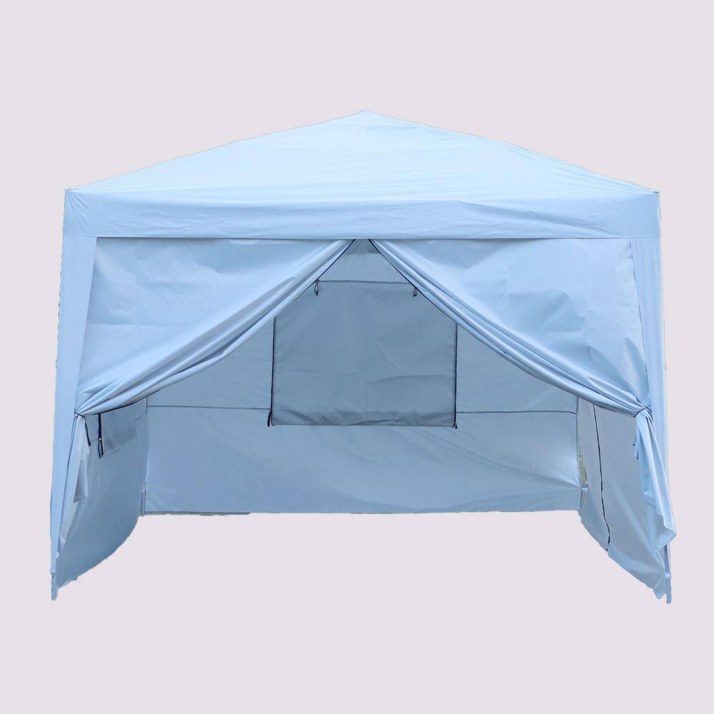 10 ft. x 10 ft. Outdoor Pop Up Gazebo Canopy Removable Sidewall with Zipper