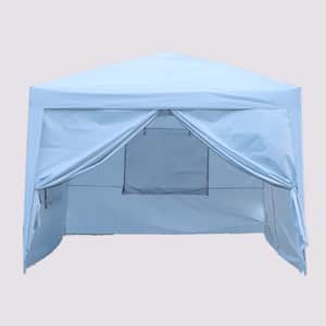 10 ft. x 10 ft. Outdoor Pop Up Gazebo Canopy Removable Sidewall with Zipper, 4 Weight Sand Bag, with Carry Bag, White