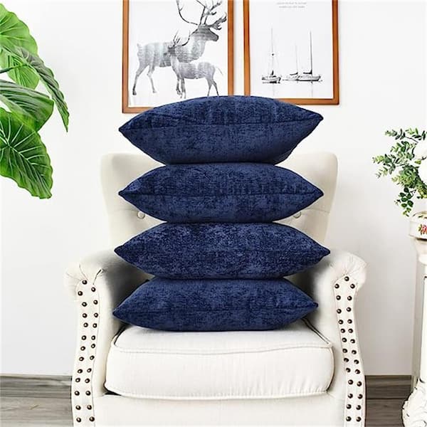Navy Blue & Teal Throw Pillows Small Decorative Accent Pillow for Bed Decor,  Large Sofa Cushions or Blue Outdoor Couch Pillows 