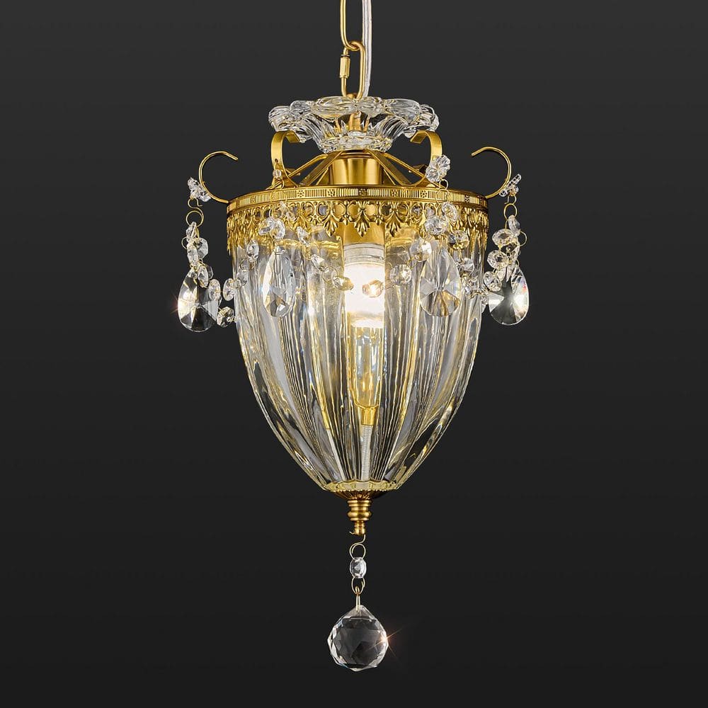Home Lighting 40W 1-Light Gold Crystal Modern Small Chandelier Pendant Lights for Living Room Kitchen(1-Pack) price history on PriceWatchPro