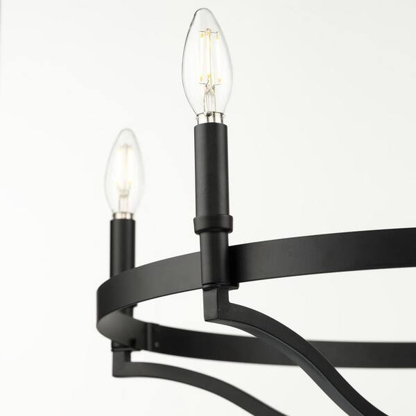 Progress Lighting Canaan 24 in. 5-Light Matte Black Urban Industrial Chandelier
