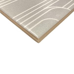 Epoque Oval Taupe/Gray 8 in. x 8 in. Matte Ceramic Floor and Wall Tile (12.7 sq. ft./Case)