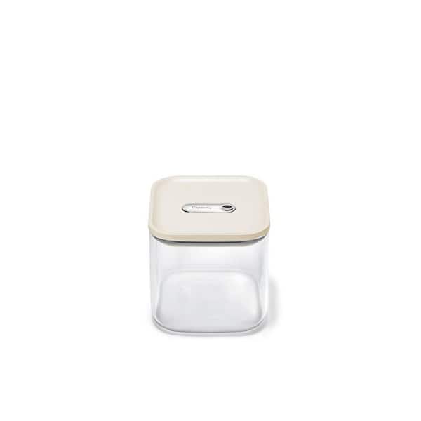 2.5 qt. Cream Glass Medium Container