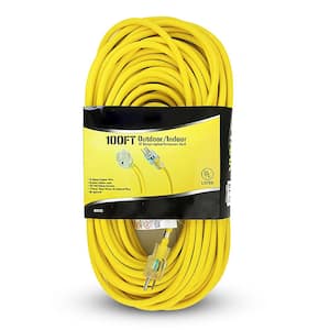 100 ft. 12/3-Gauge Electric Extension Cord Power Cable