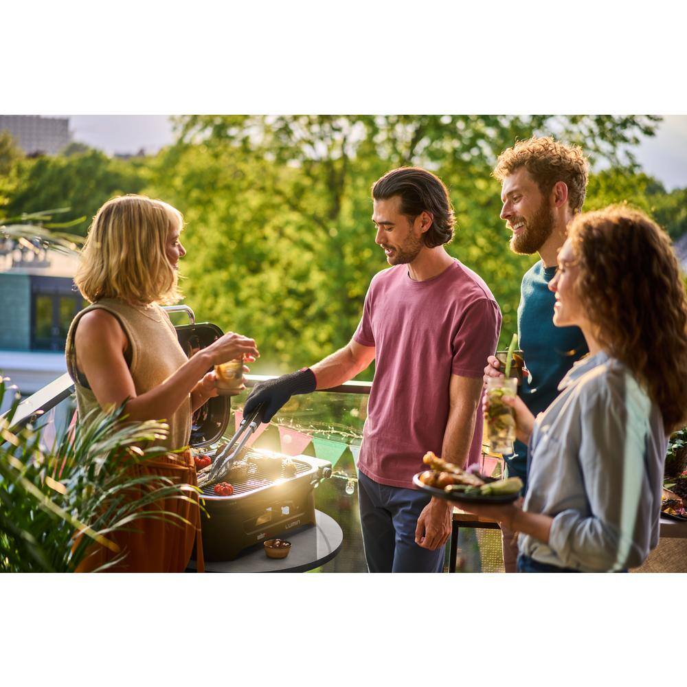 Weber Lumin Compact Yellow Electric Grill with High-Heat Sear