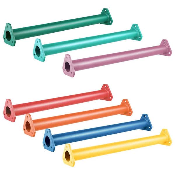 7 Colors Steel Monkey Bars Ladder Rungs Set for Backyards Playground and Children Indoor and Outdoor Climbing Kit