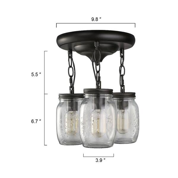 mason jar light fixture home depot