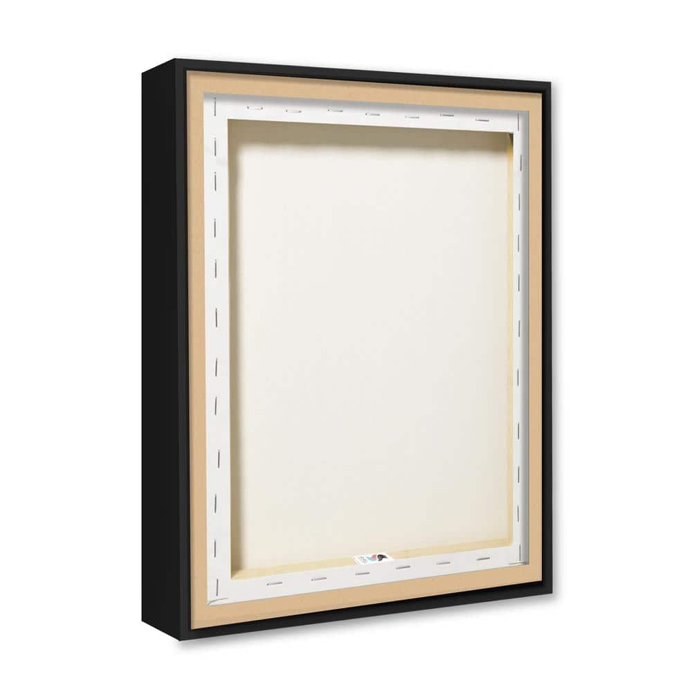 Muted Yellow Abstract Landscape Canvas Print with Black Floater Frame