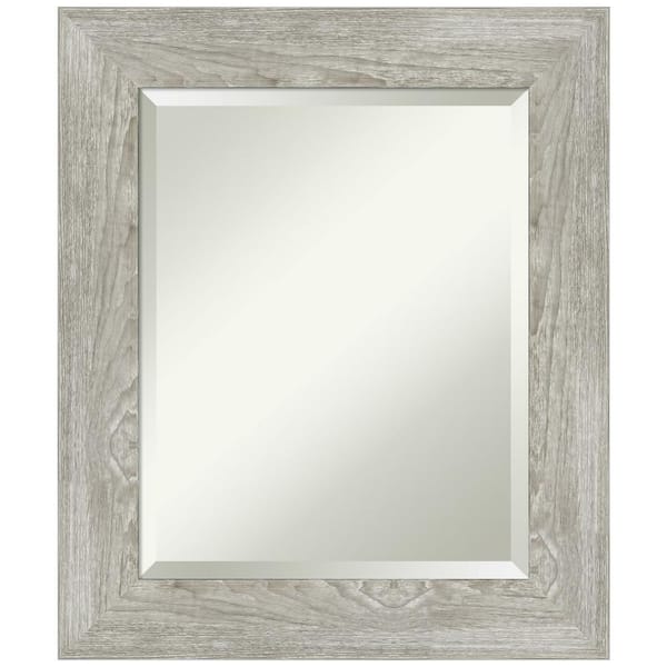 Amanti Art Dove Greywash 22 in. H x 26 in. W Framed Wall Mirror
