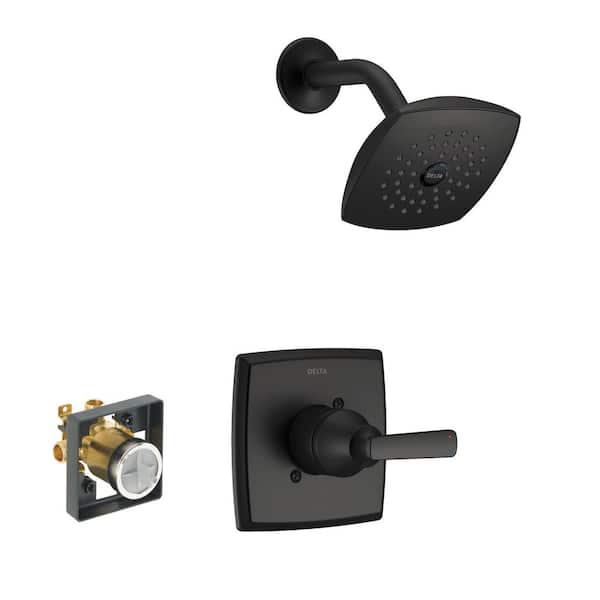 Delta Ashlyn Single Handle 1-Spray Shower Faucet 1.75 GPM with Pressure Balance in Matte Black