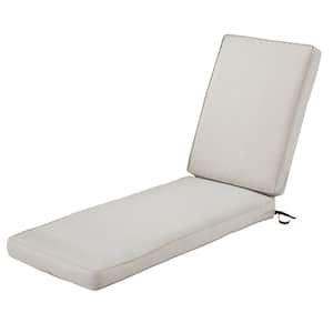 80 in. L x 26 in. W x 3 in. T Montlake Heather Grey Outdoor Chaise Lounge Cushion