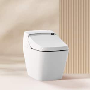 Stylement Tankless Smart One Piece Bidet Toilet Square in White, Auto Flush, Heated Seat