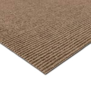 Wide Wale - Taupe - Beige Commercial/Residential 18 x 18 in. Peel and Stick Carpet Tile Square (22.5 sq. ft.)