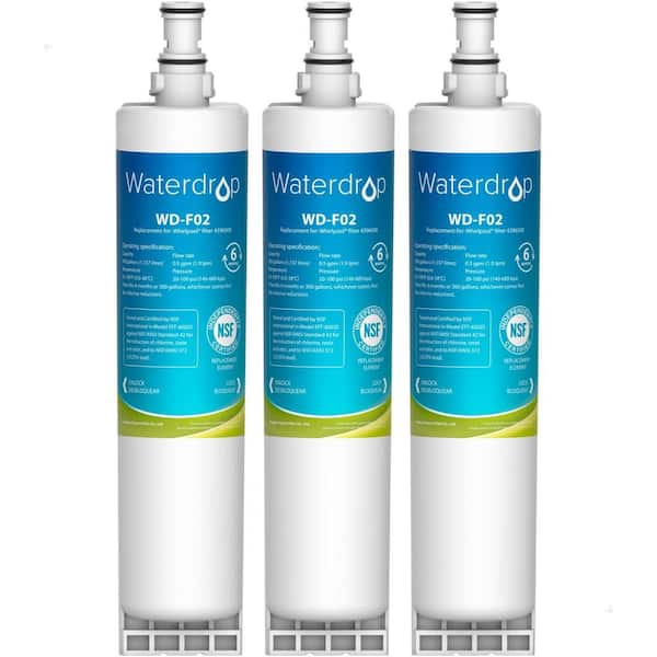 Waterdrop WD-4396508,3-Pack, Refrigerator Water Filter Replacement for ...