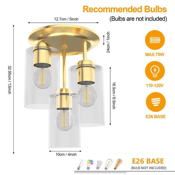 タタ　ゴールド gold-flush-mount-ceiling-