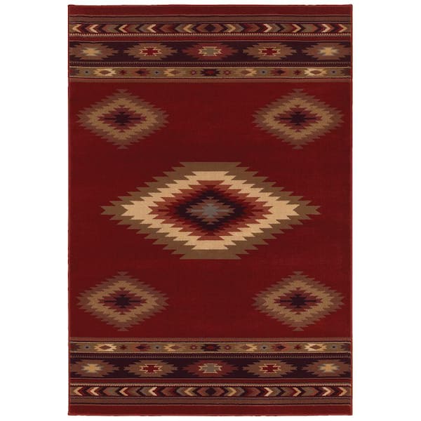 Home Decorators Collection Aztec Red  Doormat 2 ft. x 3 ft. Area Rug