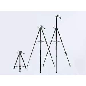Compact Tripod with Extendable Height for Use with Line Lasers, Point Lasers, and Laser Distance Tape Measuring Tools