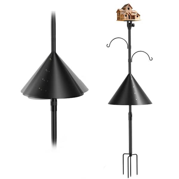Unbranded 79 in. Black Iron Shepherds Hooks Iron Bird Feeder Poles(House Not Included)