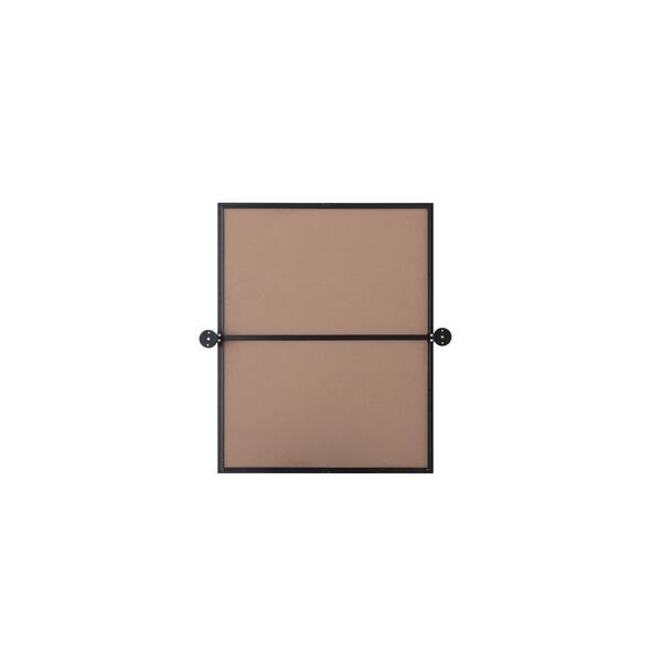 Timeless Home Black 24 in. W x 30 in. H Rectangular Pivot Mirror
