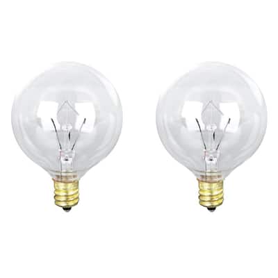 20-Watt Soft White (2700K) G12 1/2 Candelabra E12 Base Dimmable Incandescent Light Bulb (2-Pack)