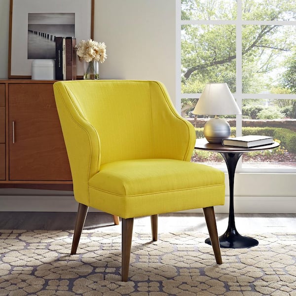 MODWAY Swell Sunny Upholstered Fabric Armchair