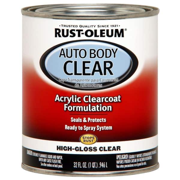 Rust-Oleum Automotive 1 qt. High-Gloss Clear Auto Body Acrylic Clearcoat Paint (2-Pack)