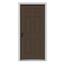 JELD-WEN 34 in. x 80 in. 6 Lite Craftsman Dark Chocolate Painted Steel ...