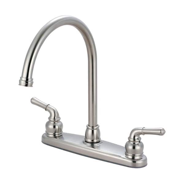 Olympia Faucets Accent 2-Handle Standard Kitchen Faucet in Brushed Nickel