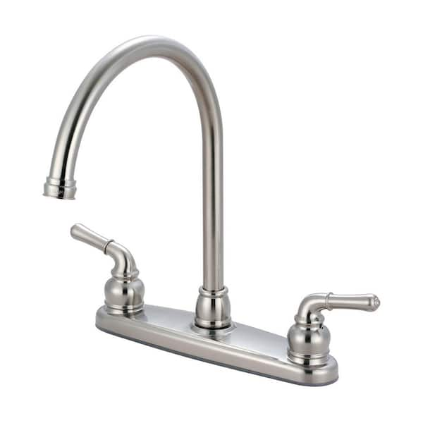 Olympia Faucets Accent 2-Handle Standard Kitchen Faucet in Brushed ...