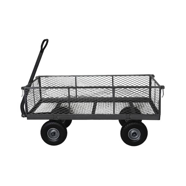 Forza 800 Lbs Capacity Garden Steel Cart With 10 In X 3 Flat Free Tires Forzact800ffgry The Home Depot Forza 800 Lbs Capacity Garden Steel, Steel Utility Flat Garden Wagon