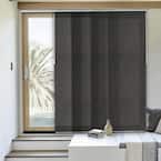 Ballroom Cut-to-Size Grey Light Filtering Adjustable Sliding Panel Track Blind with 23 in Slats Up to 86 in.W x 96 in.L