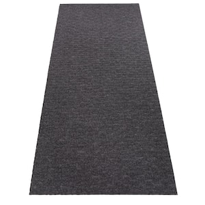 Marathon Cut to Size Dark Gray Color 26 inches Width x Your Choice Length Custom Size Slip Resistant Runner Rug