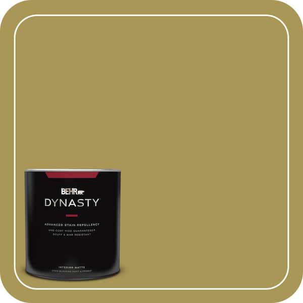 BEHR DYNASTY 1 qt. #390D-6 Spring Moss Matte Interior Stain-Blocking Paint and Primer
