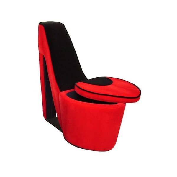 High heel shoe chair with clearance storage