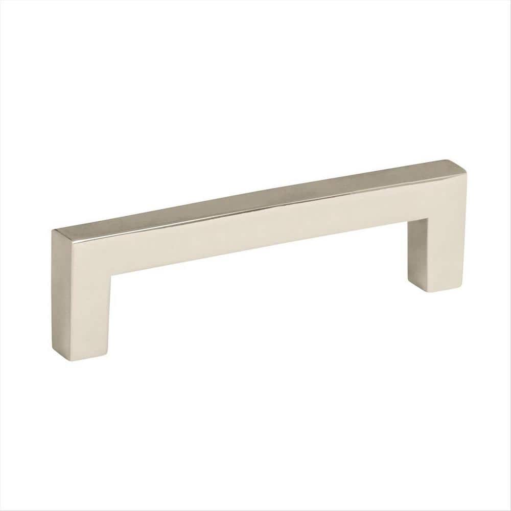 Monument 3-3/4 in. (96mm) Modern Polished Nickel Bar Cabinet Pull