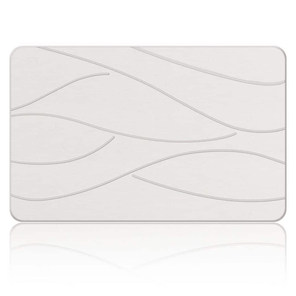 15.4 in. x 23.6 in. Stone Bath Mat in White, Non-Slip Super Absorbent Diatomite Stone Shower Mat for Bathroom Floor price history on PriceWatchPro
