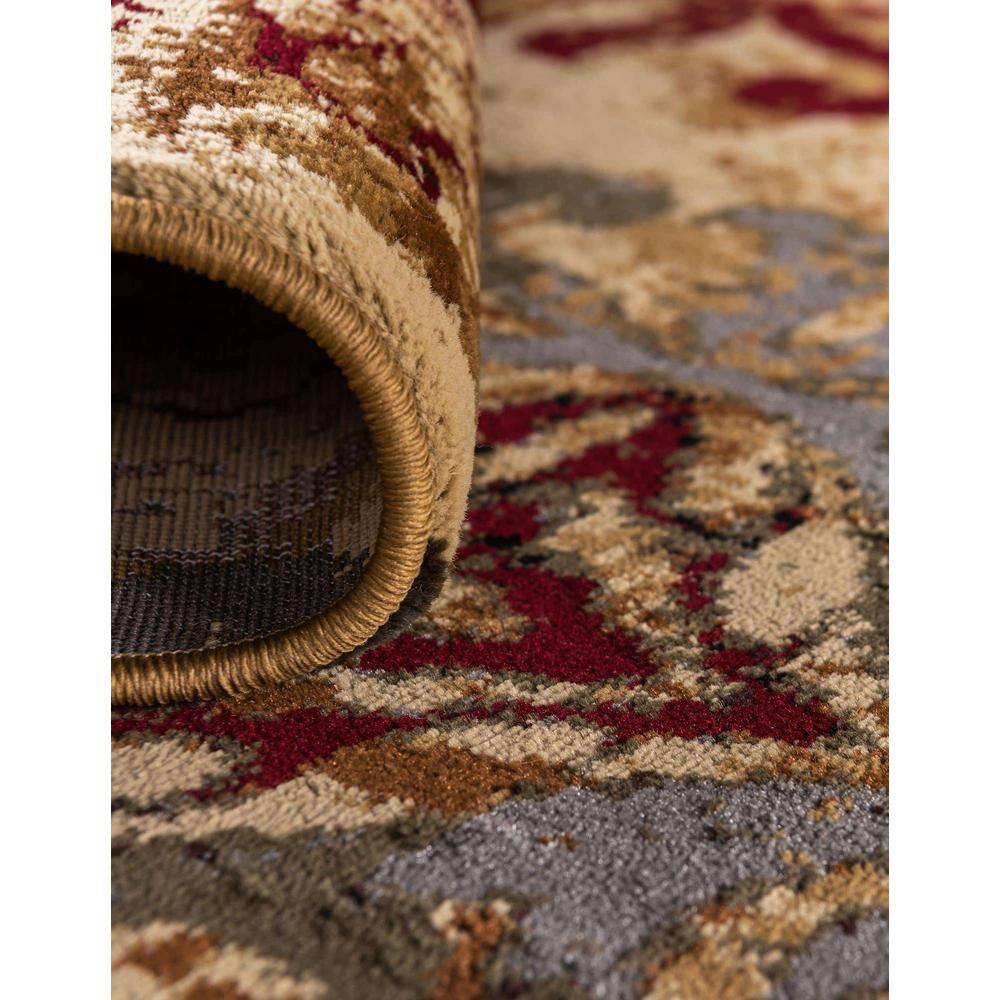Braided Geometric Blue and Beige 5' x 8' Synthetic Indoor Rug